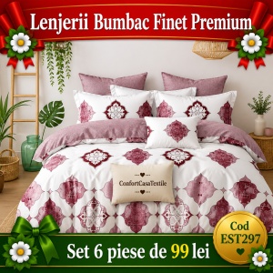 SET LENJERIE EAST COMFORT PENTRU PAT DUBLU FINET GROS EST297