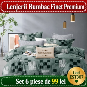 SET LENJERIE EAST COMFORT PENTRU PAT DUBLU FINET GROS EST307