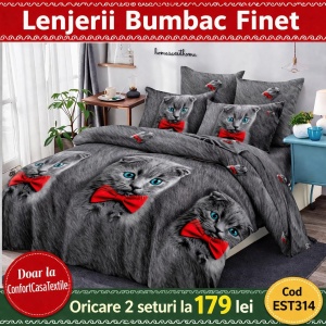 SET LENJERIE EAST COMFORT PENTRU PAT DUBLU FINET GROS EST314