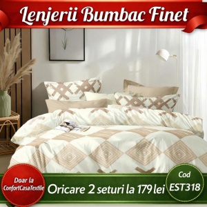 SET LENJERIE EAST COMFORT PENTRU PAT DUBLU FINET GROS EST318