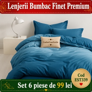 SET LENJERIE EAST COMFORT PENTRU PAT DUBLU FINET GROS EST339