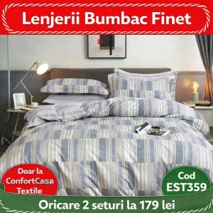 SET LENJERIE EAST COMFORT PENTRU PAT DUBLU FINET GROS EST359