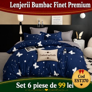 SET LENJERIE EAST COMFORT PENTRU PAT DUBLU FINET GROS EST370
