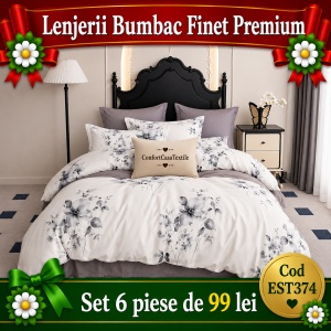 SET LENJERIE EAST COMFORT PENTRU PAT DUBLU FINET GROS EST374