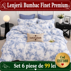 SET LENJERIE EAST COMFORT PENTRU PAT DUBLU FINET GROS EST388