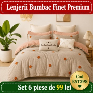 SET LENJERIE EAST COMFORT PENTRU PAT DUBLU FINET GROS EST398