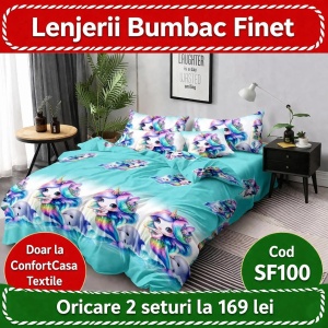 SET LENJERIE SKY HOME PENTRU PAT DUBLU FINET GROS SF100
