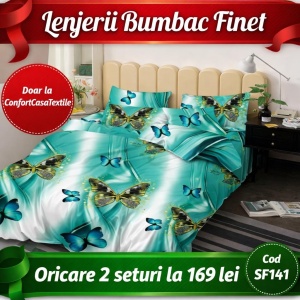 SET LENJERIE SKY HOME PENTRU PAT DUBLU FINET GROS SF141