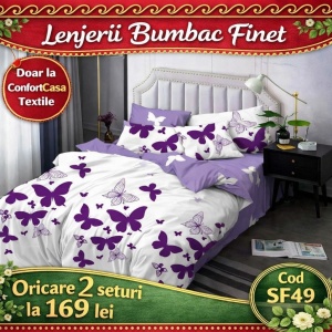 SET LENJERIE SKY HOME PENTRU PAT DUBLU FINET GROS SF49