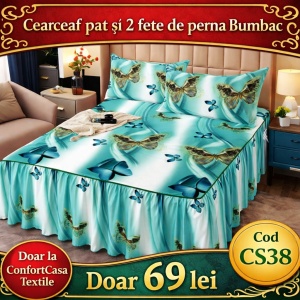 Cearceaf de pat si 2 fete de perne 160X200cm CS38
