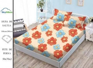 HUSA DE PAT CU ELASTIC CU 2 FETE DE PERNA 180X200 CM SKYH16