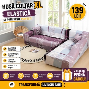 Husa Elastica Pentru Coltar Model Mov Imperial XL