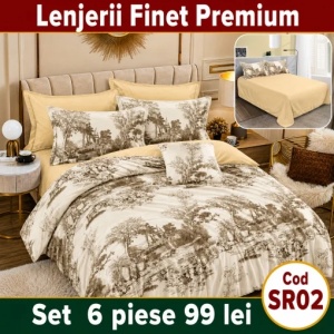 Lenjerie Bumbac Finet 6 piese SR02
