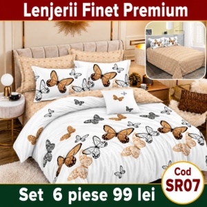 Lenjerie Bumbac Finet 6 piese SR07