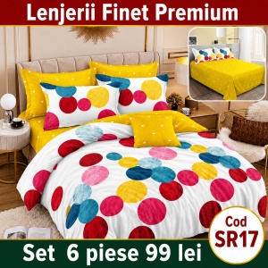 Lenjerie Bumbac Finet 6 piese SR17