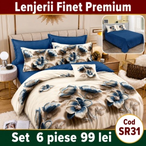 Lenjerie Bumbac Finet 6 piese SR31
