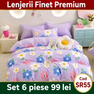Lenjerie Bumbac Finet 6 piese SR55