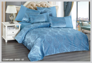 Lenjerie de Pat din Catifea, 2 Persoane, 6 Piese CATE-39