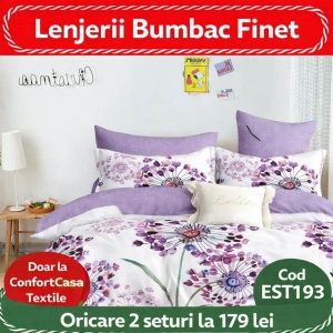 SET LENJERIE EAST COMFORT PENTRU PAT DUBLU FINET GROS EST193