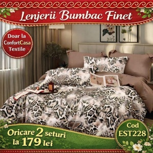 SET LENJERIE EAST COMFORT PENTRU PAT DUBLU FINET GROS EST228