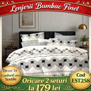 SET LENJERIE EAST COMFORT PENTRU PAT DUBLU FINET GROS EST258