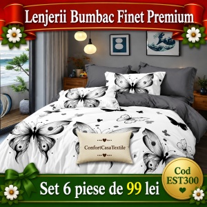 SET LENJERIE EAST COMFORT PENTRU PAT DUBLU FINET GROS EST300