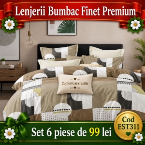 SET LENJERIE EAST COMFORT PENTRU PAT DUBLU FINET GROS EST311