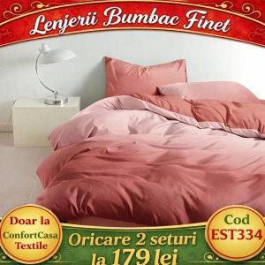 SET LENJERIE EAST COMFORT PENTRU PAT DUBLU FINET GROS EST334