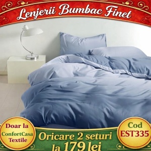 SET LENJERIE EAST COMFORT PENTRU PAT DUBLU FINET GROS EST335