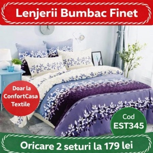 SET LENJERIE EAST COMFORT PENTRU PAT DUBLU FINET GROS EST345
