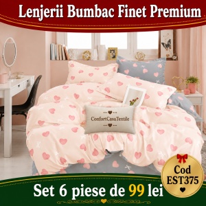 SET LENJERIE EAST COMFORT PENTRU PAT DUBLU FINET GROS EST375