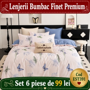 SET LENJERIE EAST COMFORT PENTRU PAT DUBLU FINET GROS EST391