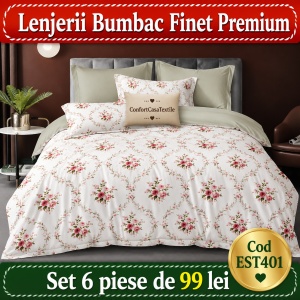 SET LENJERIE EAST COMFORT PENTRU PAT DUBLU FINET GROS EST401