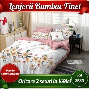 SET LENJERIE SKY HOME PENTRU PAT DUBLU FINET GROS SF85