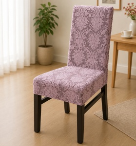 Set 6 Huse Scaune PremiumJaquard Roz