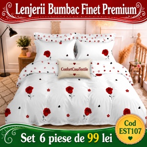 SET LENJERIE EAST COMFORT PENTRU PAT DUBLU FINET GROS EST107