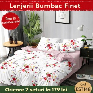 SET LENJERIE EAST COMFORT PENTRU PAT DUBLU FINET GROS EST148