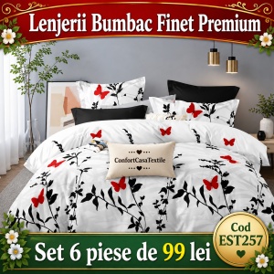 SET LENJERIE EAST COMFORT PENTRU PAT DUBLU FINET GROS EST257