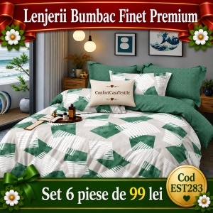 SET LENJERIE EAST COMFORT PENTRU PAT DUBLU FINET GROS EST283