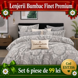 SET LENJERIE EAST COMFORT PENTRU PAT DUBLU FINET GROS EST316