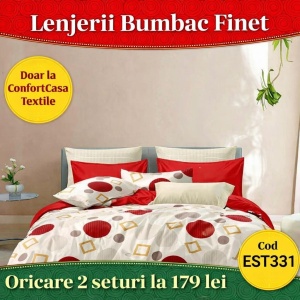 SET LENJERIE EAST COMFORT PENTRU PAT DUBLU FINET GROS EST331