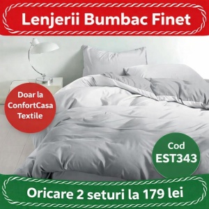 SET LENJERIE EAST COMFORT PENTRU PAT DUBLU FINET GROS EST343