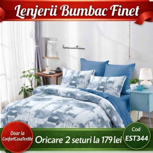 SET LENJERIE EAST COMFORT PENTRU PAT DUBLU FINET GROS EST344