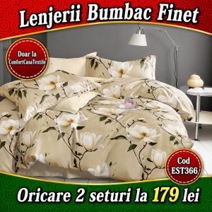 SET LENJERIE EAST COMFORT PENTRU PAT DUBLU FINET GROS EST366