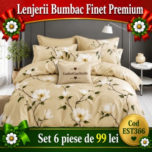 SET LENJERIE EAST COMFORT PENTRU PAT DUBLU FINET GROS EST366