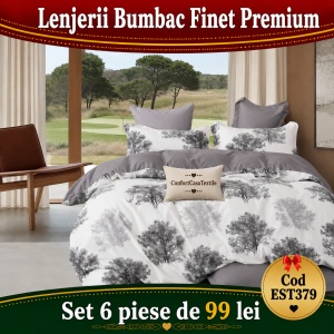 SET LENJERIE EAST COMFORT PENTRU PAT DUBLU FINET GROS EST379