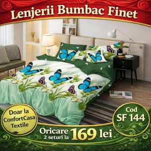 SET LENJERIE SKY HOME PENTRU PAT DUBLU FINET GROS SF144
