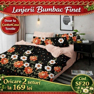 SET LENJERIE SKY HOME PENTRU PAT DUBLU FINET GROS SF20
