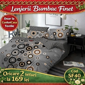 SET LENJERIE SKY HOME PENTRU PAT DUBLU FINET GROS SF40