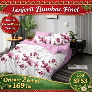 SET LENJERIE SKY HOME PENTRU PAT DUBLU FINET GROS SF53